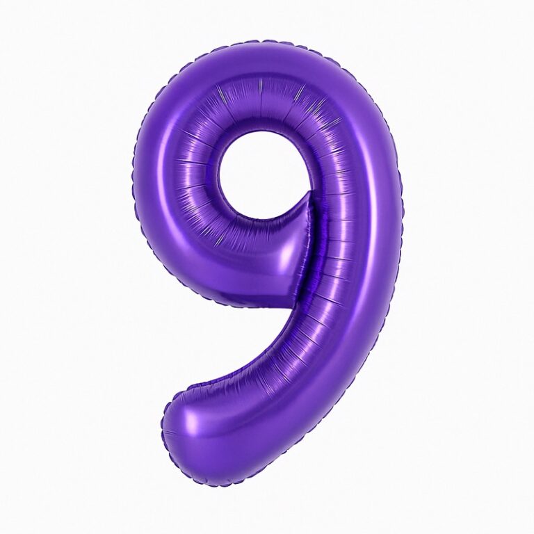 Folijski balon broj 9 – ljubičasta, 40″