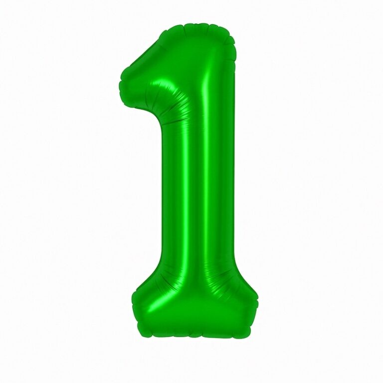 Folijski balon broj 1 – zelena, 40″