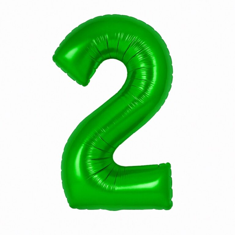 Folijski balon broj 2 – zelena, 40″