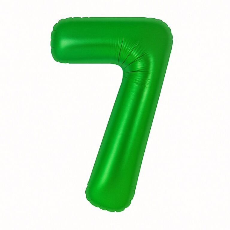 Folijski balon broj 7 – zelena, 40″