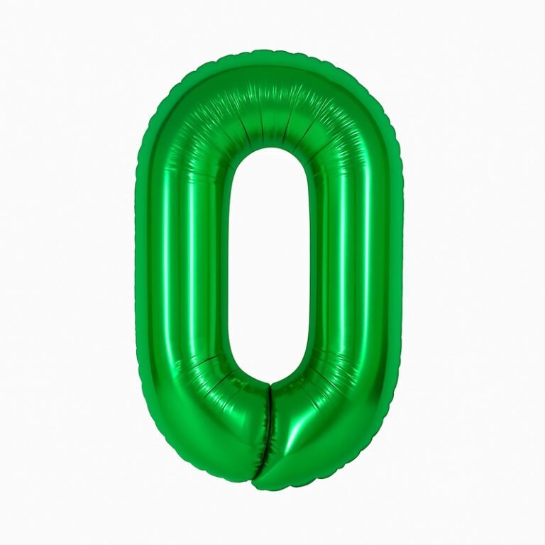 Folijski balon broj 0 – zelena, 40″