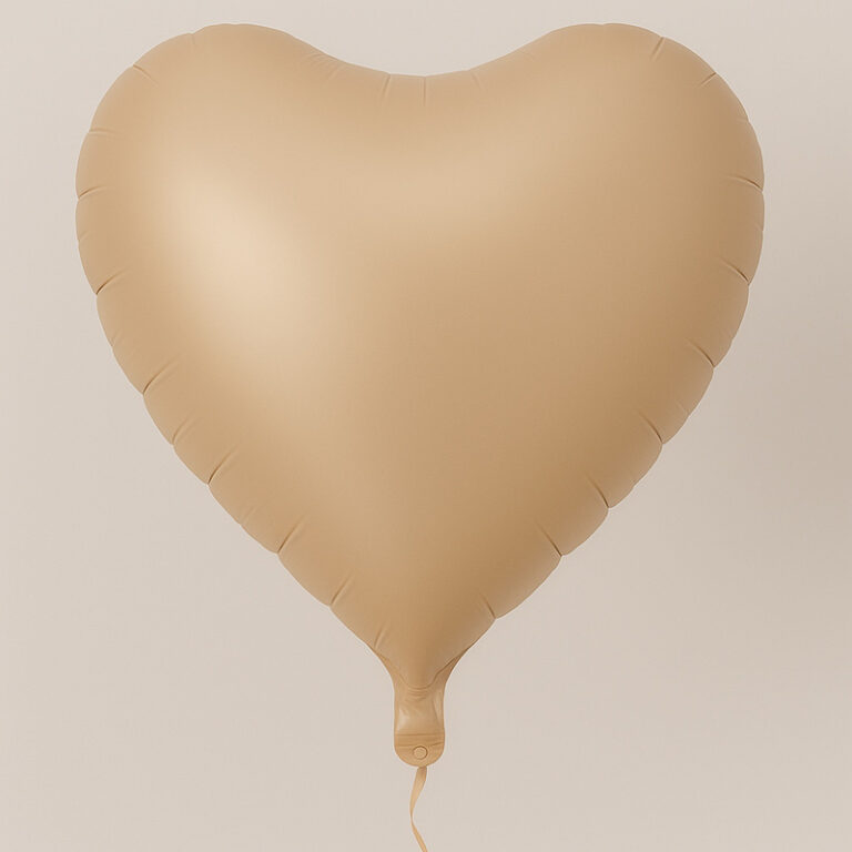 Folijski balon srce – karamel, 18″