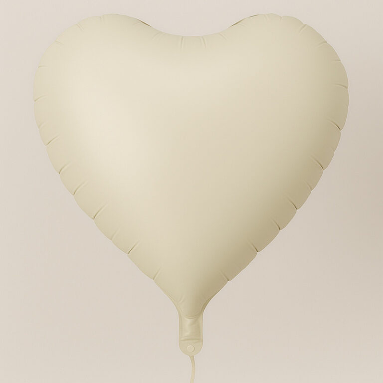Folijski balon srce – krem, mat, 18"