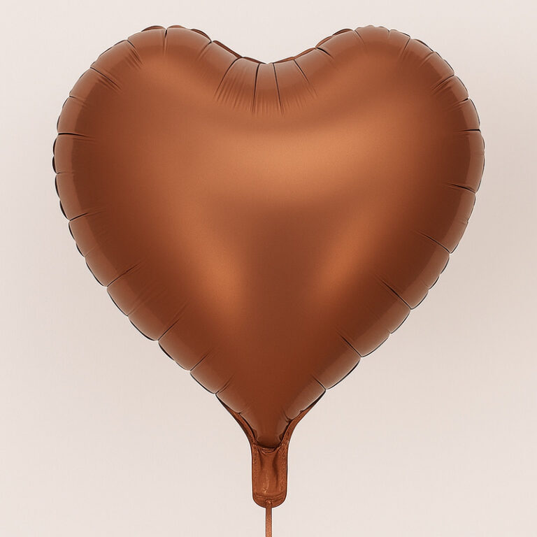 Folijski balon srce – čokoladna, 18″