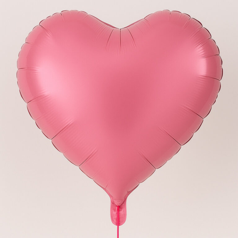 Folijski balon srce – koral roza, 18″