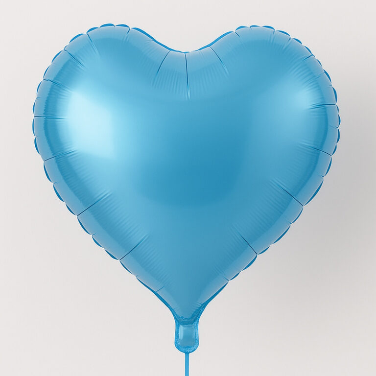 Folijski balon srce – nebo plava, mat, 18"