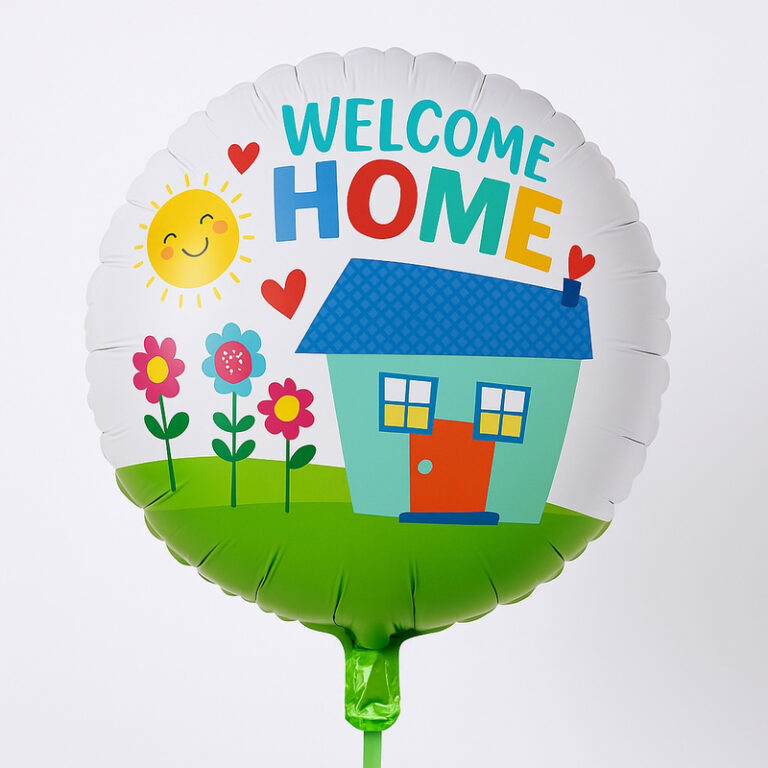Folijski balon – Welcome Home, šarena kućica